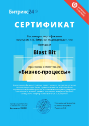 Сертификат компетенция "Бизнес-процессы"